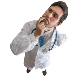 🤔 Arzt, medizinisch, Stethoskop, denken, Medizin, Arzt telegram sticker