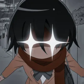 🧣 Mikasa Ackerman Attack on Titan 动漫, 卡通, 角色, 漫画, 可爱, 贴纸, 同人 telegram sticker
