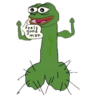 🌵 Pepe the Frog feels good man pepe, frog, feels good man, meme whatsapp sticker