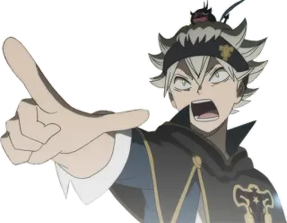 👈 Asta Black Clover 애니메이션, 블랙 클로버, 아스타, 애니메이션 캐릭터, 소년, 마법 telegram sticker