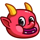 😈 devil, demon, cartoon, monster, horns, red, cute whatsapp sticker