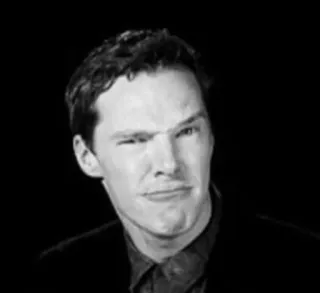 😐 Benedict Cumberbatch 名人, 演员, 梗, 搞笑, 表情 whatsapp sticker