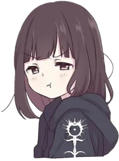 😤 Anime Mädchen, Aufkleber, Cartoon, Illustration, Süß, Manga, Kunst telegram sticker