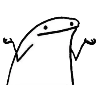 🤷‍♀ Meme, verwirrt, Schulterzucken, Illustration, weiß, simpel, Cartoon telegram sticker