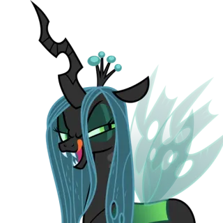 💋 Queen Chrysalis My Little Pony My Little Pony, Chrysalis, Regina, Mutante, Cartone animato, Cattivo telegram sticker