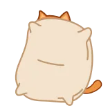 😨 cat, animal, cartoon, pillow, cute, funny whatsapp sticker