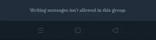 🔰 Writing messages isn't allowed in this group. system notification, group restriction, read only, no messaging, service message, telegram telegram sticker