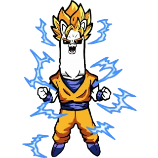 😡 Goku Dragon Ball Z Гоку, Dragon Ball Z, Аниме, Мультфильм, Супер Сайян, Лама whatsapp sticker