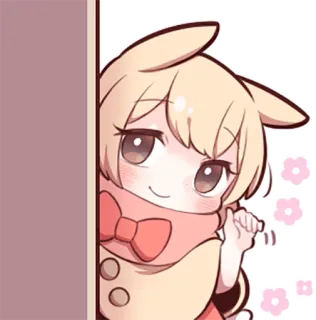 👋 애니메이션, 귀여운, 만화, 캐릭터, 토끼, 귀엽다 telegram sticker