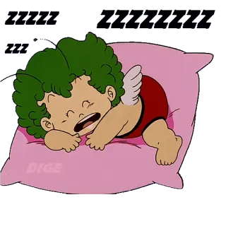 💤 DIGE bebê, desenho animado, dormindo, travesseiro, anjo, fofo telegram sticker