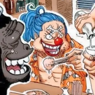 🤡 Buggy One Piece アニメ, ワンピース, バギー, 海賊, マンガ telegram sticker