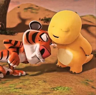 🧽 tigre, fofo, desenho animado, animal, amigável telegram sticker