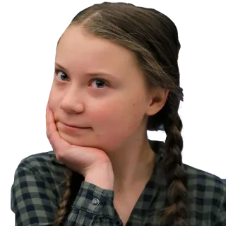 🙂 Greta Thunberg Greta Thunberg, climate change, activist, teenager telegram sticker