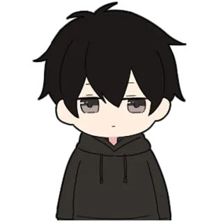 🖤 anime, manga, cartoon, hoodie, cute, emo telegram sticker