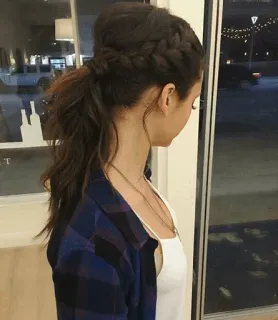 🥀 pelo, peinado, trenza, coleta, moda, belleza telegram sticker