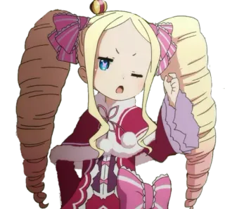 👌 Beatrice Re:Zero Аниме, Лоли, Исекай, Манга, Два Хвостика telegram sticker
