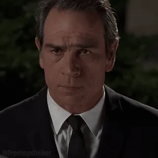 😕 Men in Black men in black, agent k, tommy lee jones, film, zwart pak, serieus telegram sticker