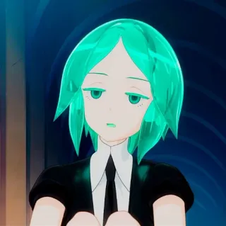 😐 Phosphophyllite Houseki no Kuni anime, cartoon, phosphophyllite, houseki no kuni, character, gem telegram sticker