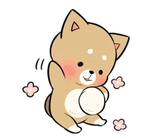 😳 собака, щенок, животное, милый, каваи, наклейка telegram sticker
