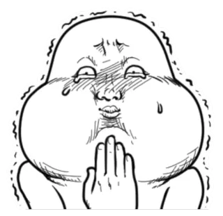 😗 Dessin animé, Drôle, Emoji, Personnage, Sticker, Suppliant, Implorant telegram sticker