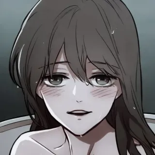 🪜 wanita, anime, mandi, santai, kartun, gadis, potret telegram sticker