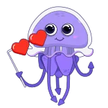 Jellyfish Toni telegram stickers