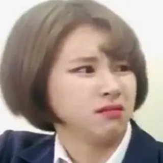 😒 mujer, cara, expresión, asco, retrato whatsapp sticker