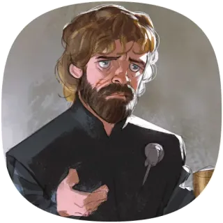 😜 Tyrion Lannister Game of Thrones Tyrion Lannister, Game of Thrones, Fantasi, Karakter, Acara TV telegram sticker