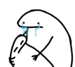 🌟 sedih, menangis, meme, lucu, gambar tongkat telegram sticker