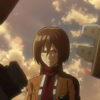 Mikasa Ackerman @JustSomeBullshit whatsapp stickers