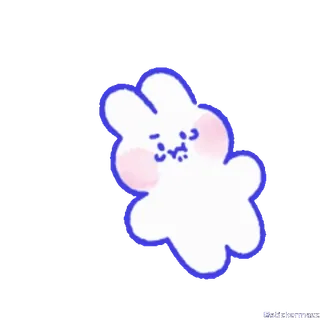 🥰 coniglio, carino, cartone animato, animale, bunny telegram sticker