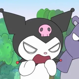 👿 Kuromi 쿠로미, 산리오, 애니메이션, 캐릭터 telegram sticker
