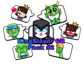 🏳‍🌈 KingSlayer CR Pack #2 Мультфильм, Гоблин, Корона, Принцесса, Эмодзи telegram sticker