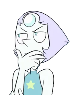 💭 Pearl Steven Universe Kreskówka, Myślenie, Postać, Pearl, Steven Universe telegram sticker