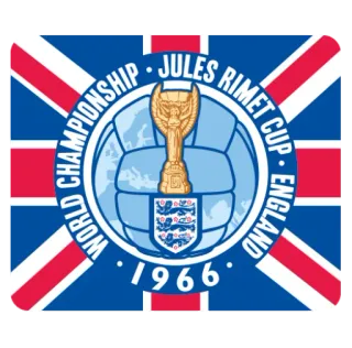 🏴󠁧󠁢󠁥󠁮󠁧󠁿 1966 FIFA World Cup WORLD CHAMPIONSHIP JULES RIMET CUP ENGLAND 1966 football, soccer, world cup, 1966, england, jules rimet trophy, sports, vintage telegram sticker