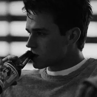 🙂 drinking, beer, alcohol, man, portrait telegram sticker