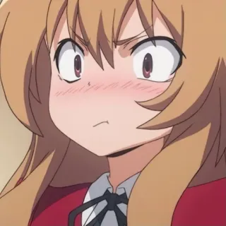 🤎 anime, angry, cute, girl, blush telegram sticker