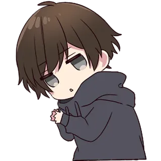 😨 Anime, Manga, Lindo, Personaje, Chibi, Chico telegram sticker