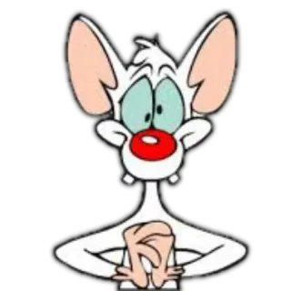 😆 Pinky Pinky and the Brain Cartone animato, Topo, Animazione, Pinky e Brain, Pinky telegram sticker