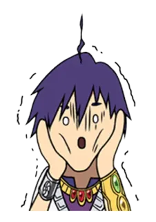😱 动漫, 卡通, 震惊, 惊讶, 角色 telegram sticker