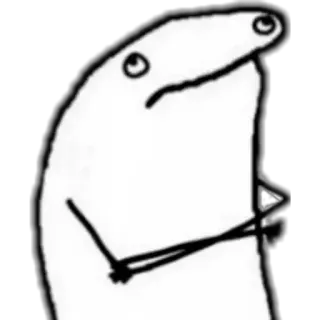 🙄 sticker, white, cartoon, simple, character, florkofcows, funny telegram sticker