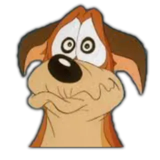 😷 cane, cartone animato, animale, triste, espressione telegram sticker