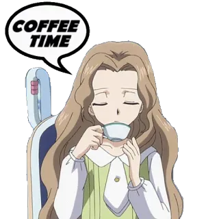 ☕️ COFFEE TIME coffee, time, drink, cartoon, relax, morning telegram sticker