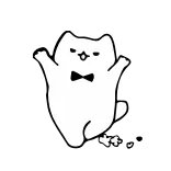 🏃‍♂️ gato, lindo, pajarita, dibujo animado, animal, pegatina telegram sticker