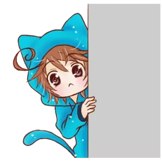 👀 anime, gatto, carino, kawaii telegram sticker