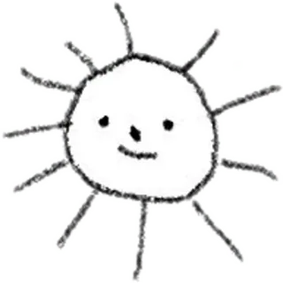 🥲 soleil, dessin animé, dessin, simple, mignon telegram sticker