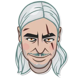 😘 Geralt of Rivia The Witcher The Witcher, Geralt, Videospiel, TV-Serie, Fantasy, Charakter whatsapp sticker