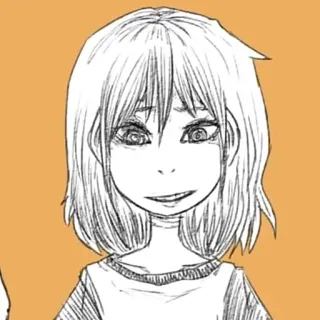 🤨 anime girl, manga, girl, sketch, drawing telegram sticker