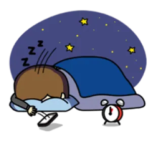 😴 นอนหลับ, นอน, เตียง, กลางคืน, zzz, เหนื่อย telegram sticker
