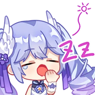 😴 zzZ anime, sleep, cute, yawning, cartoon, tired telegram sticker